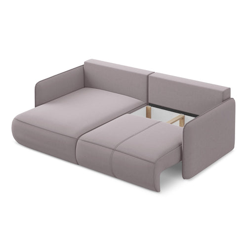 LaMiaSofa hoekbank links Palermo - velours - lavendel - 207x148x86