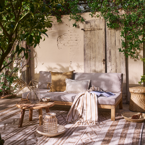 vtwonen Relax Tuinbank Relax - Acacia hout - Naturel/Zand - vtwonen shop