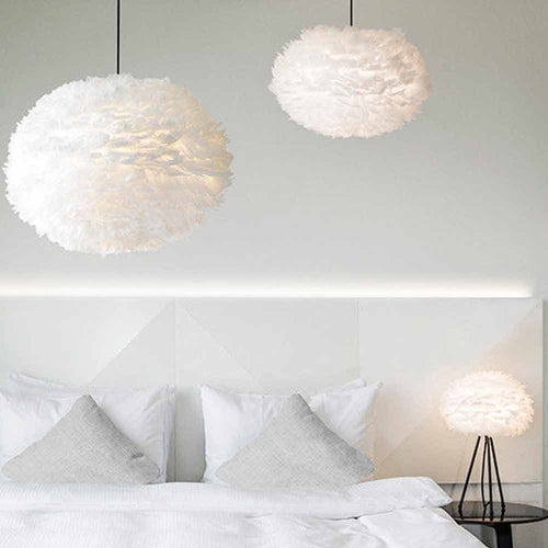 Umage Eos X-large hanglamp white - met koordset zwart - Ø 75 cm - vtwonen shop