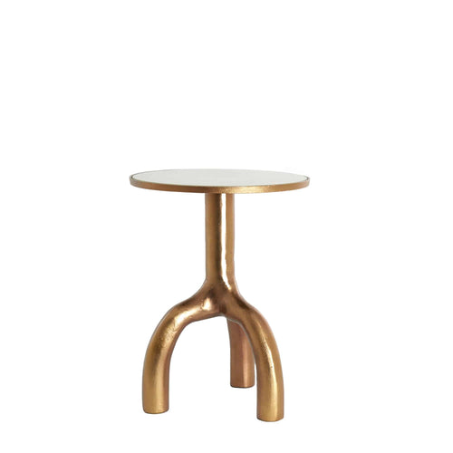 Light & Living bijzettafel Mello - bruin - Ø40.5cm