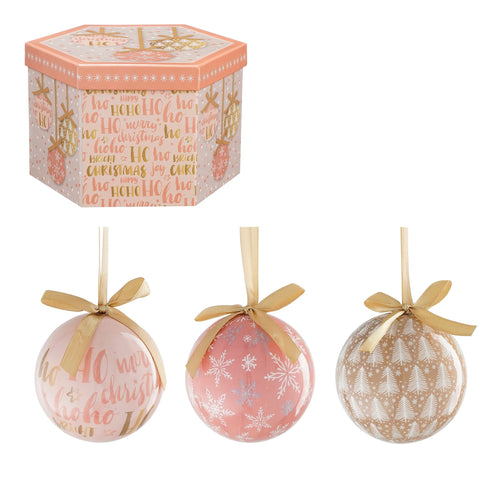 House of Seasons Kerstballen Cadeauset - 14 Stuks - Ø8 cm - Onbreekbaar - Perzik, Roze - vtwonen shop