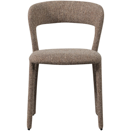 WOOOD eetkamerstoelen Noble - Polyester - Zand Melange - Set van 2
