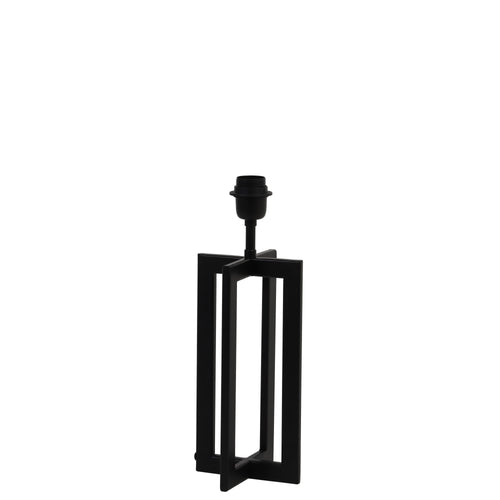 Light & Living tafellamp Mace/Velours - zwart, terra - 30x30x56cm