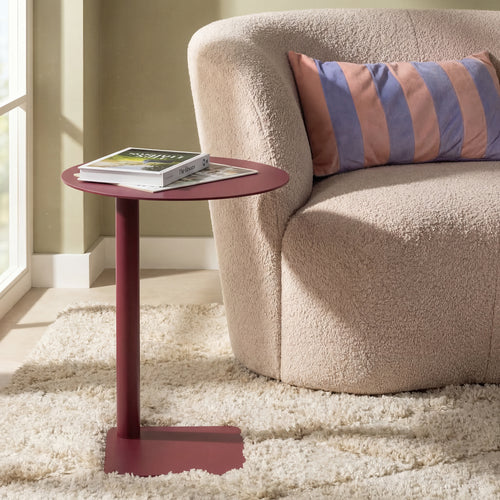 Spinder Design bijzettafel Sunny 50 - Burgundy - Ø 40