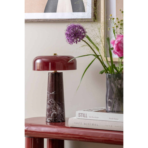 Leitmotiv tafellamp Lazio Cone - rood - Ø18cm