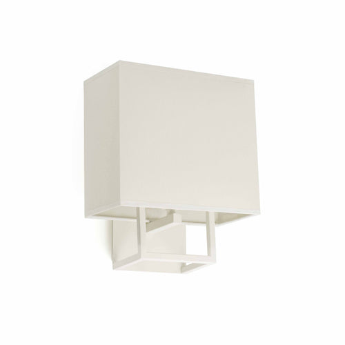 Faro Vesper - 1 Light Indoor Wandlamp Wit met Kap, E14