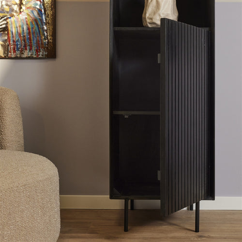 StarFurn Boekenkast Madison - Zwart Hout - 55x45x200cm