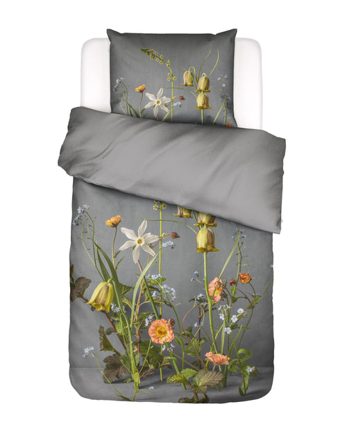 Essenza Ficaria dekbedovertrek - Eenpersoons – 140x200/220 cm - Grijs