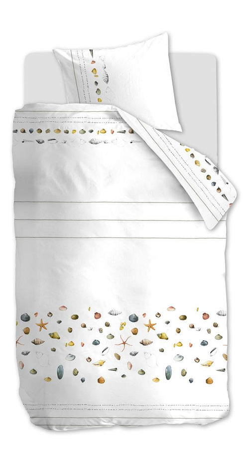 Marjolein Bastin dekbedovertrek Shellfish - 140x200/220 cm - wit
