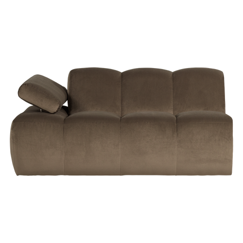 WOOOD 1,5-zits bank arm links Mojo - Velvet - Taupe - 74x164x97