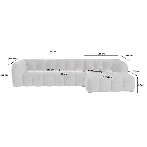 Kare Design Hoekbank Salamanca XL fluweel oker rechts - vtwonen shop