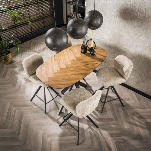 Giga Meubel Bartafel Organisch - Naturel Hout - 140x80x92cm