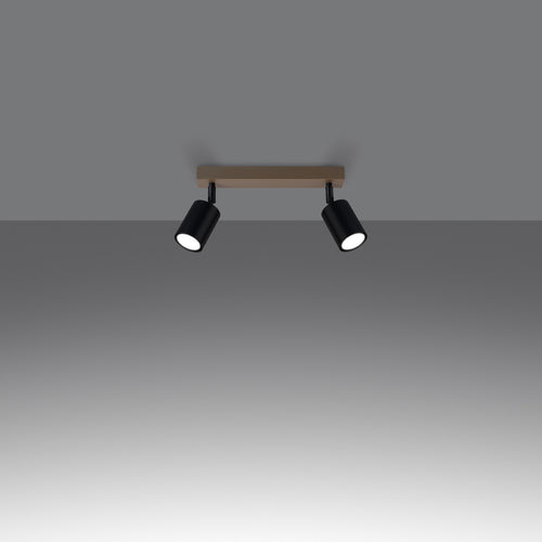 Sollux Lighting Plafondlamp VERDO 2 zwart - 46x30x17,5cm