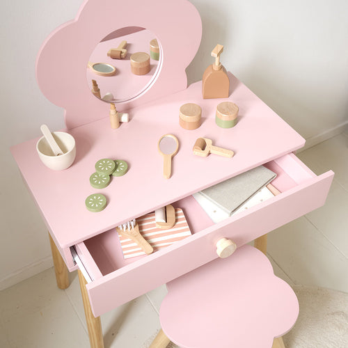 Petite Amélie Kinder kaptafel FLEUR - MDF - roze