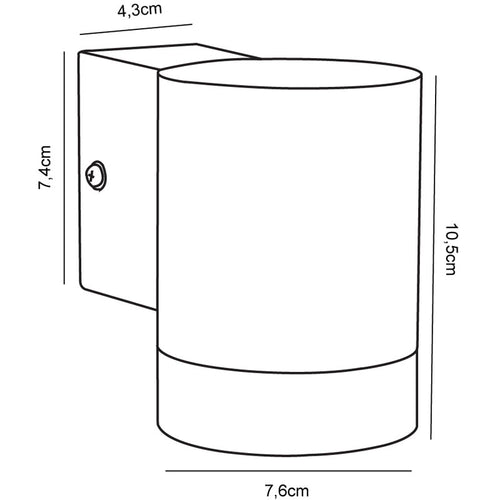 Nordlux Tin Wandlamp Buiten - Sensor - Ø7,6cm - GU10 - IP54 - Zwart - vtwonen shop