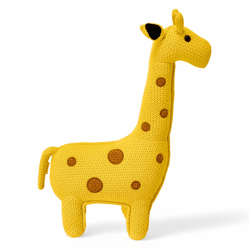 Pintado & Lacado knuffeldier Giraffe - geel - 55 cm