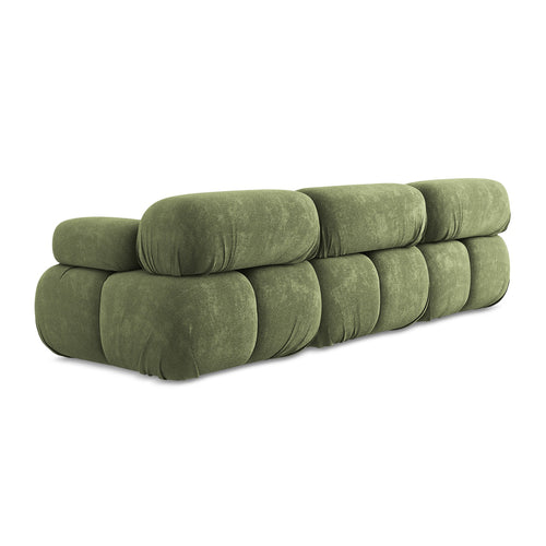 LaMiaSofa 3-zits bank Sanremo - chenille stof - groente - 285x96x70