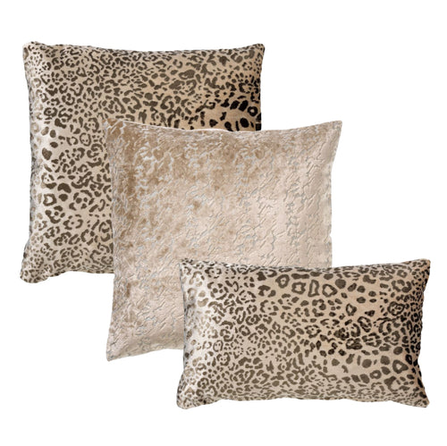 KUSSENSET | 3-delig | beige | Hoii | inclusief veren binnenkussens