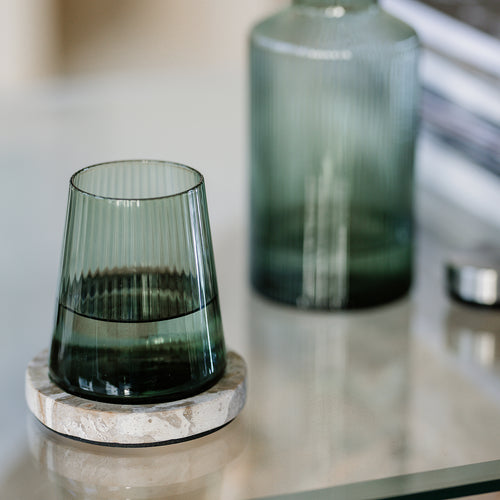 S|P Collection - Glas 30cl donkergroen Ray - Set van 4