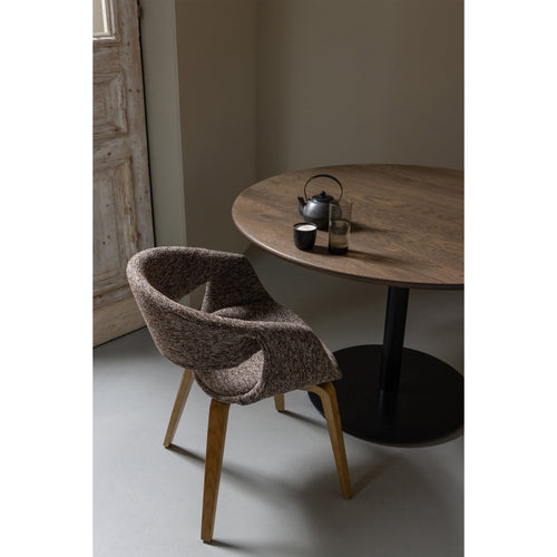 WOOOD eetkamerstoelen houten naturel poot Yossi - Bruin - Set van 2