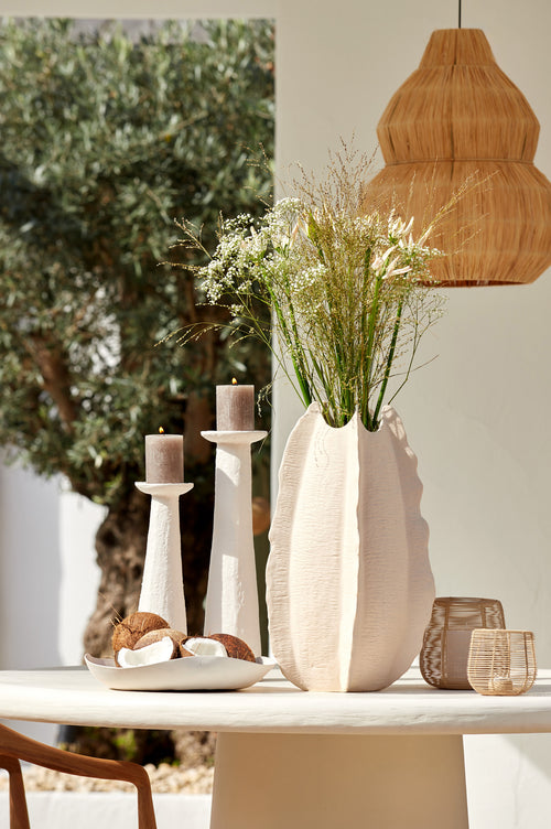 Light & Living kandelaar  - wit - 12.5x12x37 cm