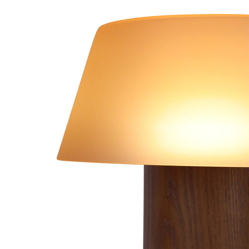 Atmooz tafellamp Vancouver - bruin - Ø 28 x H 34 cm - geïntegreerde led