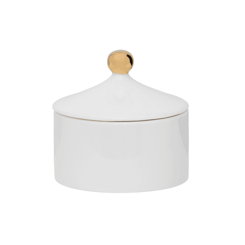 Urban Nature Culture Good Morning suikerpot - White + gold -9,5x9cm