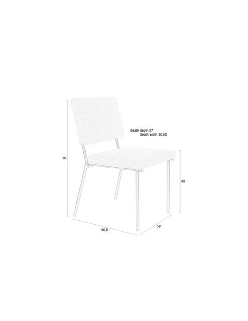 Zuiver Fellow Eetkamerstoelen Off-White - Set van 2 - vtwonen shop