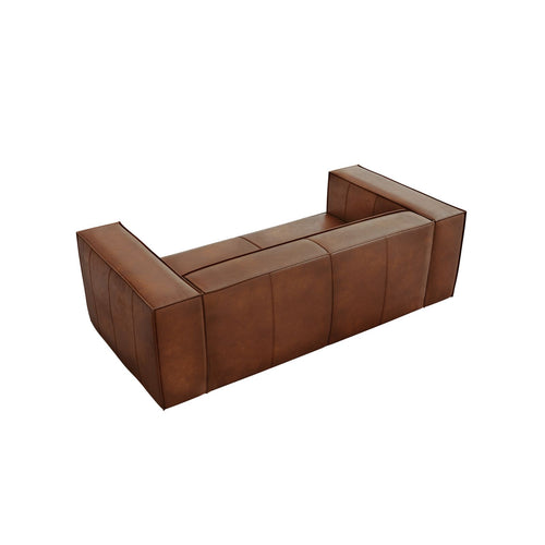 Cosmopolitan Design - Bank Turin 2-zits, echt leer bruin - 100x212x68cm