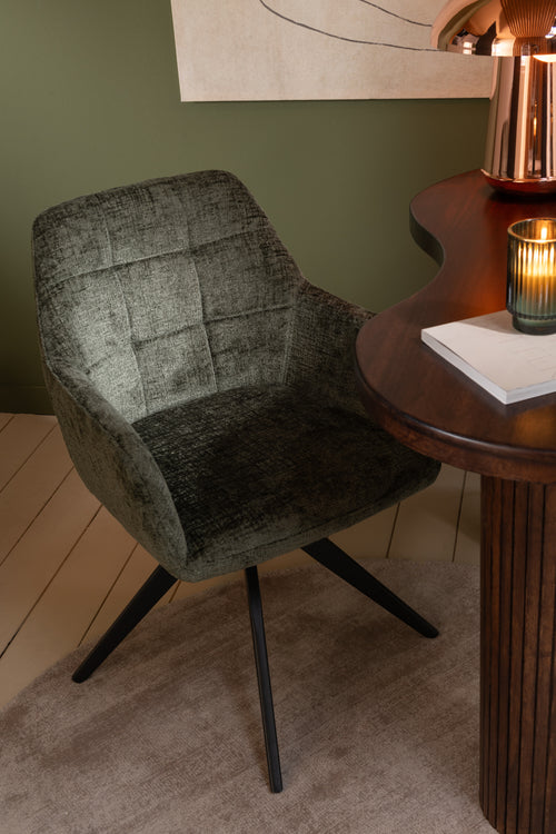 J-Line stoel Louna - ijzer/acryl - groen