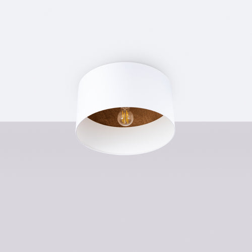 Sollux Lighting Plafondlamp TELESTO wit/donkerbruin - 35x35x20cm