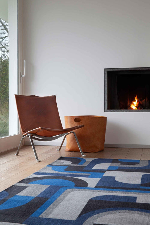 Module vloerkleed 9207 Weimar Blue - Blauw - 240 x 240 cm