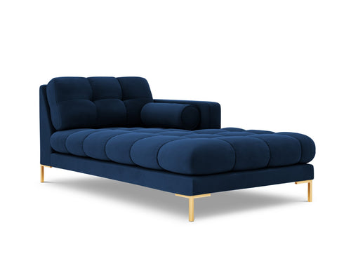 Cosmopolitan Design rechter chaise longue Bali flueel, koningsblauw - 185x102x75cm