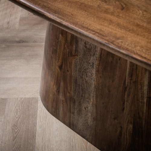 Giga Meubel Eettafel Central - Deens Ovaal Bruin Hout - 215x105x77cm