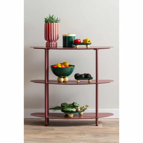 Leitmotiv side table Riqueza - rood - 90x28x82cm
