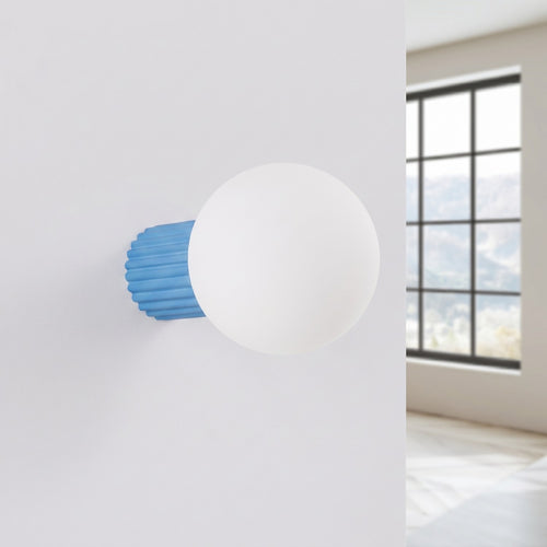 Sollux Lighting Wandlamp HALO lichtblauw IP44 - 12x17x12cm
