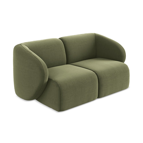 LaMiaSofa Tweezits modulaire bank Cervo - velours - olijf - 174x94x75