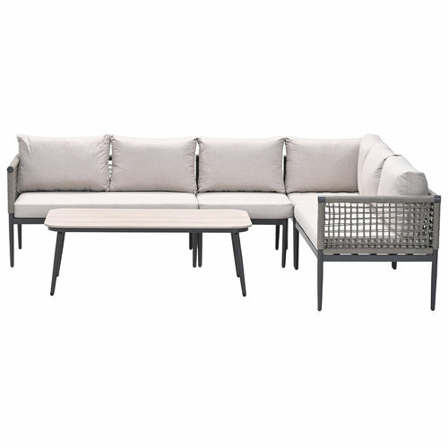 Garden Impressions loungeset Burela taupe - links - 5-delig - vtwonen shop