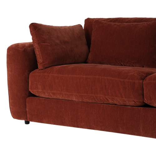 vtwonen 3-zits bank Chunky - Chenille - Bruin - 82x240x108