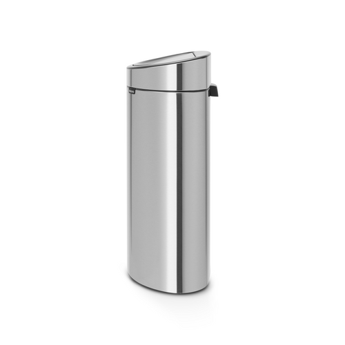 Brabantia Touch Bin New Recycle afvalemmer, 23/10 liter, kunststof binnenemmer - Matt Steel
