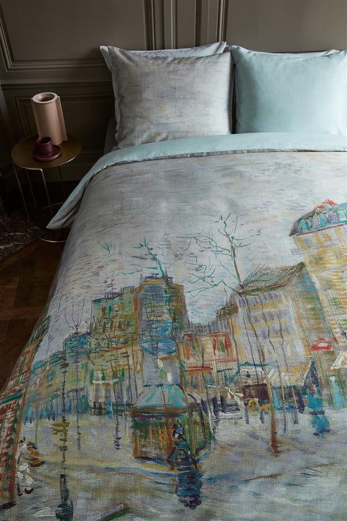 Beddinghouse x Van Gogh Museum dekbedovertrek Boulevard - 240x200/220 cm - grijs