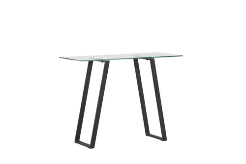 Rebellenclub Sidetable Tamati - 100 x 40 cm - Zwart met Glas - vtwonen shop