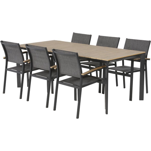 Lesli Living tuintafel Arezzo - zwart - 200x90x74cm