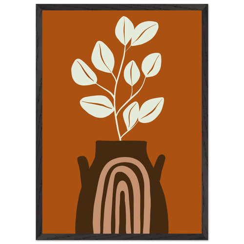 Artfulprints Poster met Lijst Boho – Terracotta life   - 50x70 cm - Terracotta