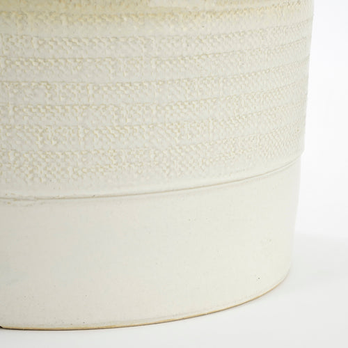 Mica Decorations Olof Bloempot - H24 x Ø26 cm - Terracotta - Crème