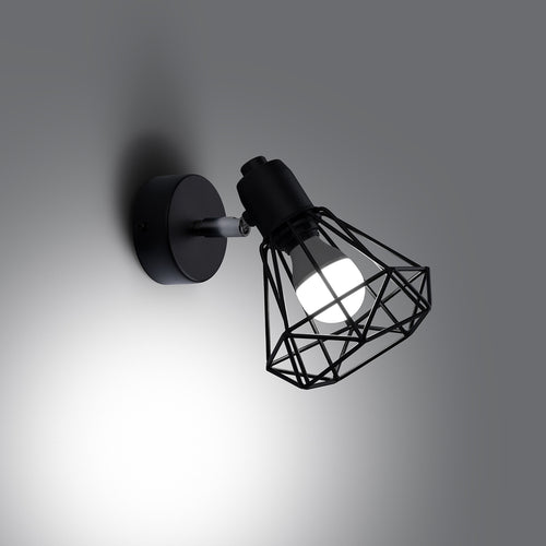 Sollux Lighting Wandlamp ARTEMIS 1 zwart - 18x15x18cm