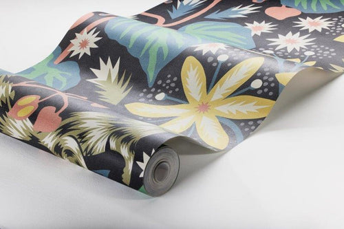 Borastapeter fotobehang bladeren vergrijsd blauw - 294 x 265 cm - 660833