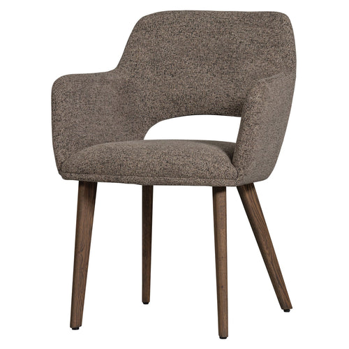 WOOOD eetkamerstoelen Murat Houten Bruine Poot - Taupe - Set van 6 - vtwonen shop