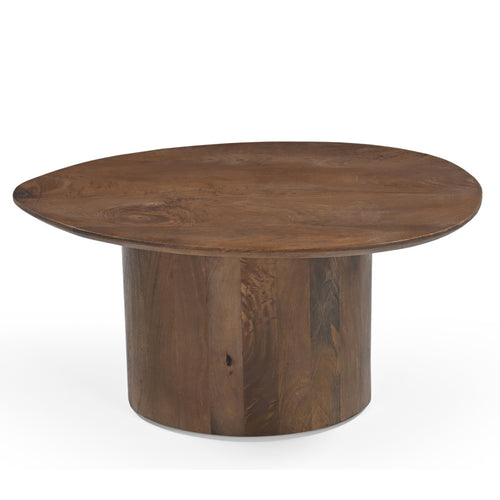 Giga Meubel Salontafel Nara - Organisch Donkerbruin Hout - 80x55x38cm