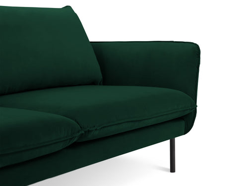 Cosmopolitan Design Bank Vienna 3-zits, flueel, flessengroen - 92x200x95cm